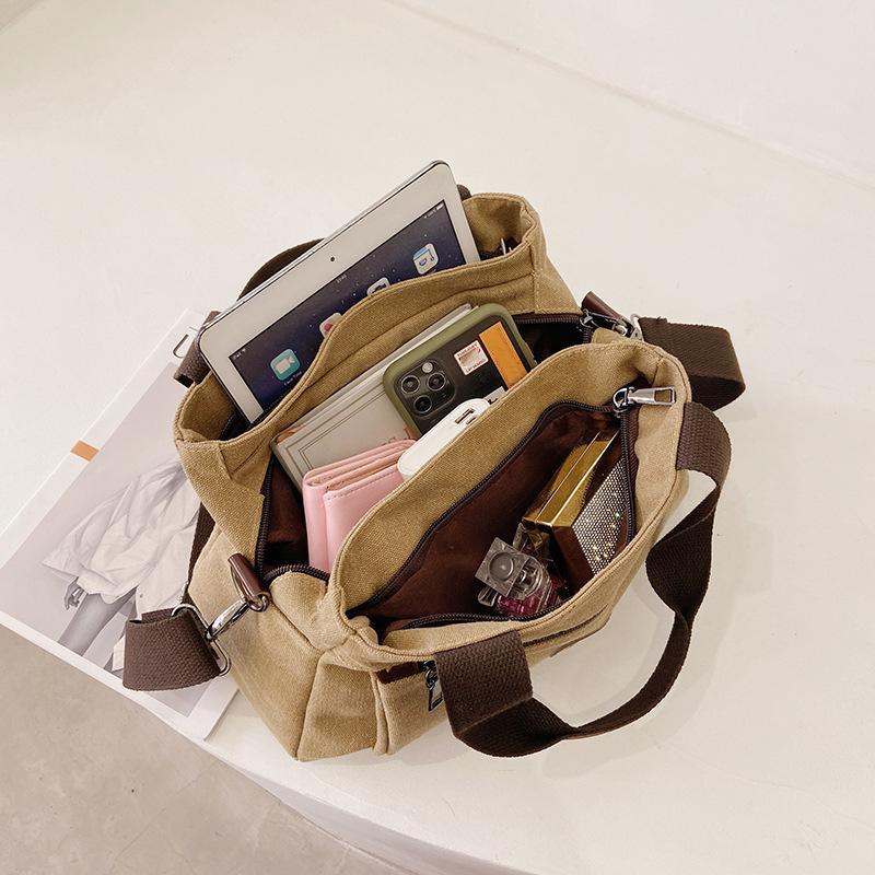 Yogodlns Lässige Damen-Handtaschen, Canvas-Umhängetasche für Damen, große Kapazität, Schultertaschen