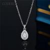 Colier cu picătură de apă cu tăietură excelentă Moissanit Culoare D 1-2 carate Pandantiv cu bijuterie din argint Sterling Colier pentru femei Bijuterii certificate GRA