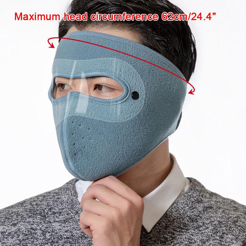 Outdoor Winter Warm Full Mask Cyklistická Větruodolná odnímatelná maska na brýle