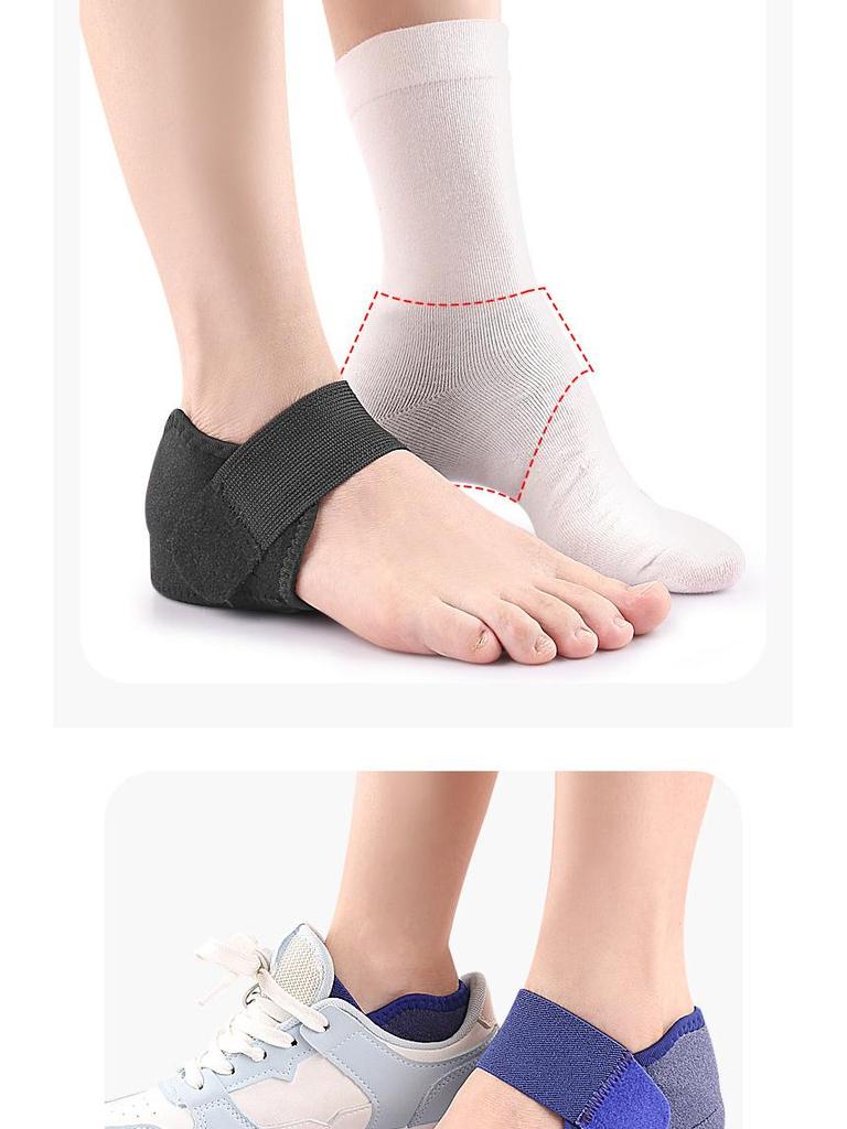 Shock-Absorbing Height-Boosting Velcro Silicone Heel Sleeve Pad