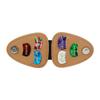 PICKPAL Bakelite Guitar Pick Holder with Leather Clip and Six Picks - Acoustic Instrument Accessory
