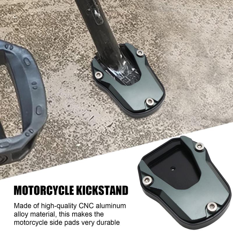 Kickstand Plate Aluminum Alloy Parking Support Stand Wear-Resistant Heavy-Duty Motorbike Accessories For Daily Commuting Camping