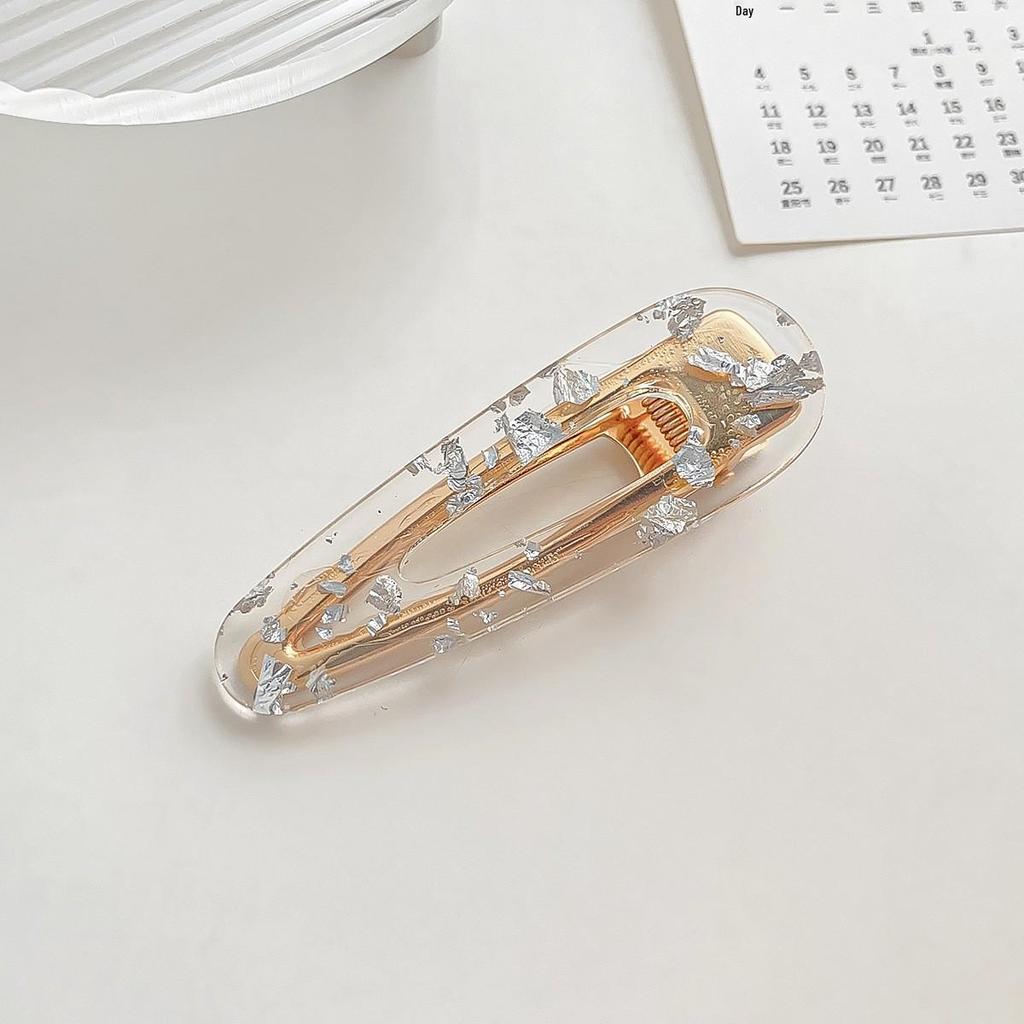 Barrette à cheveux en acrylique imprimé léopard: Barrette à frange rétro haut de gamme pour femmes