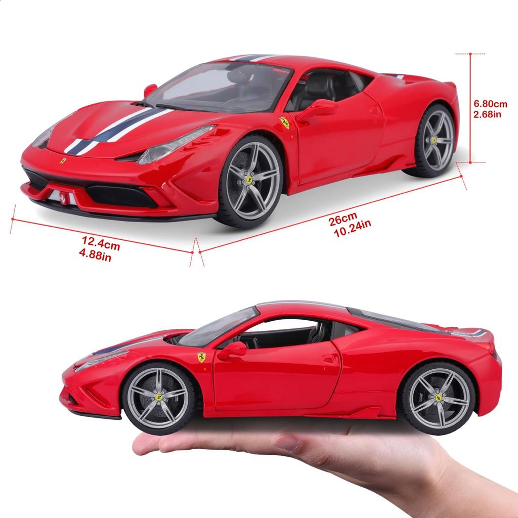 Bburago 1/18 Scale Ferrari 458 Special Red / Diecast Model Car Finished Product 18-16002