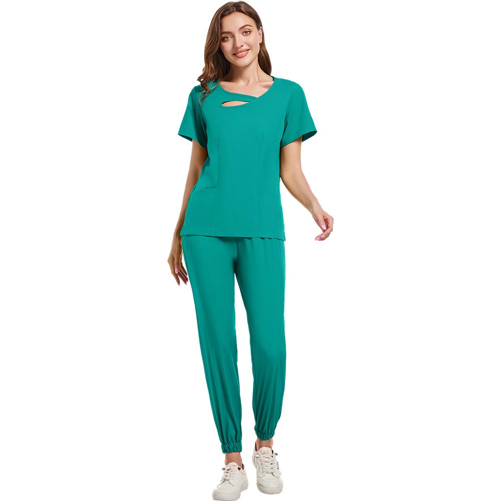 Multicolor Clinical Scrubs Set Uniforms Beautician Lab Workwear Pocket Medical Nurse Nursing Uniforms Vet Work Clothes