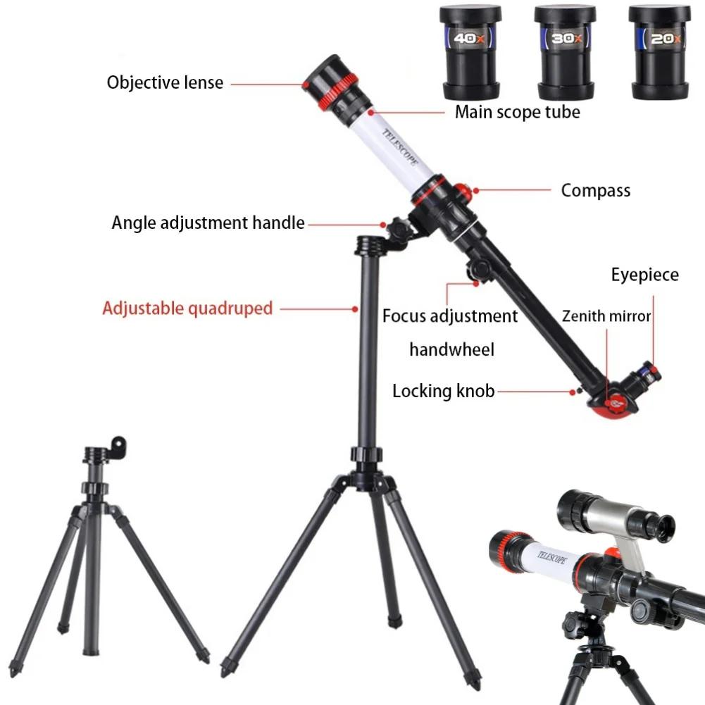 High Magnification Professional Astronomical Telescope Kids Experiment Monocular Stargazing Binoculars Teaching Aids