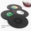 Set mit 6 bunten Retro-Untersetzern für Schallplatten, für Getränke, Untersetzer-Set für Schallplatten, Dekoration für den Couchtisch