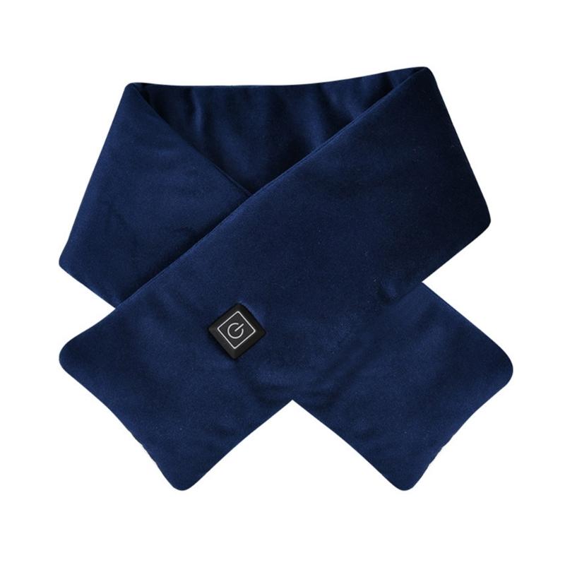 Winter Electric Heated Scarf 5V Adjustable Temperature Scarf USB Charging Heat Control Neck Warmer for Cycling Camping