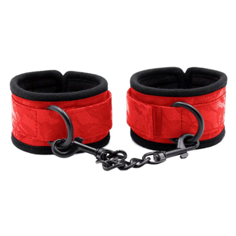 SM Tools Leather Hand and Foot Cuffs with Lace Sponge Binding