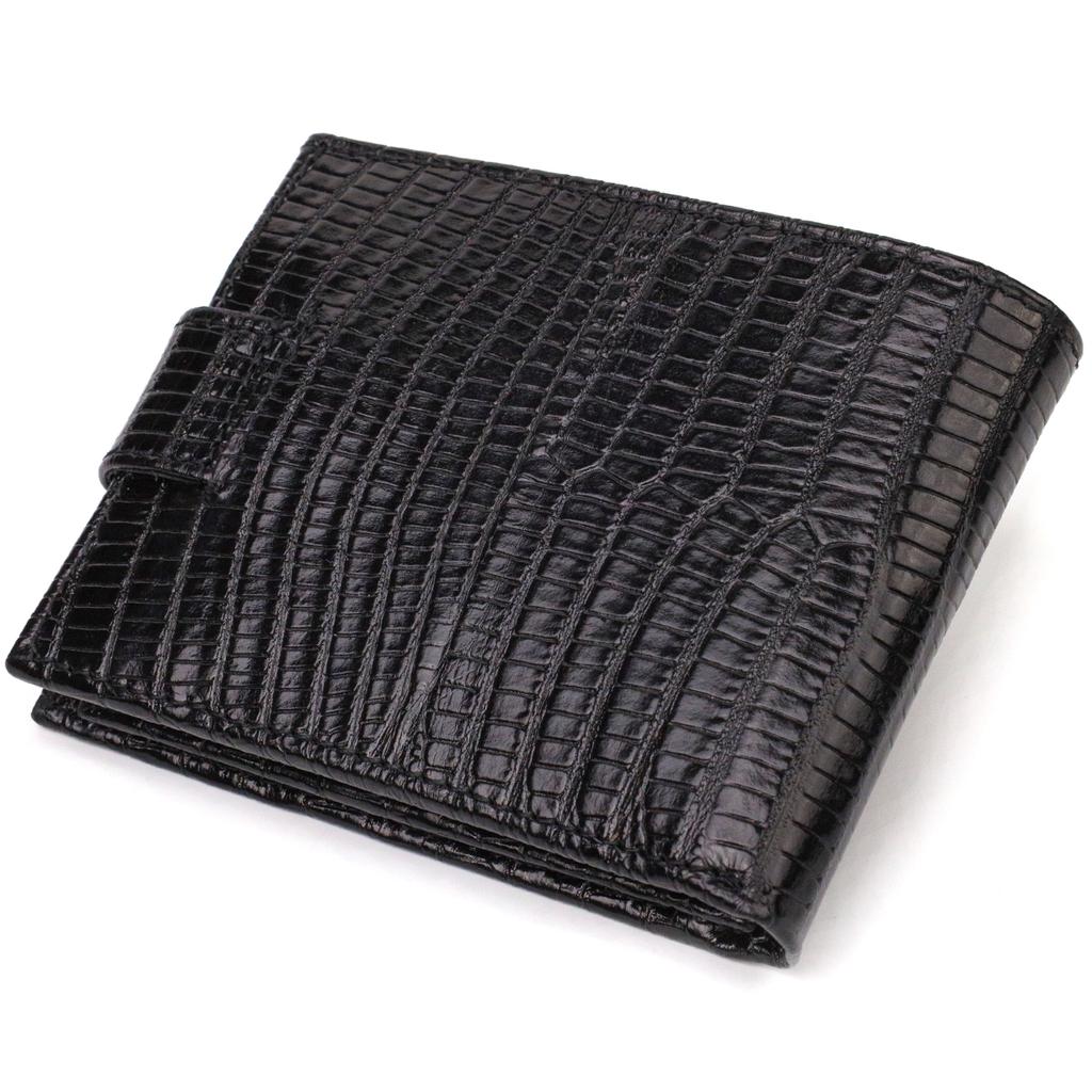 Small Textured Men's Wallet Made of Genuine Leather with Embossed CANPELLINI 21748 Black