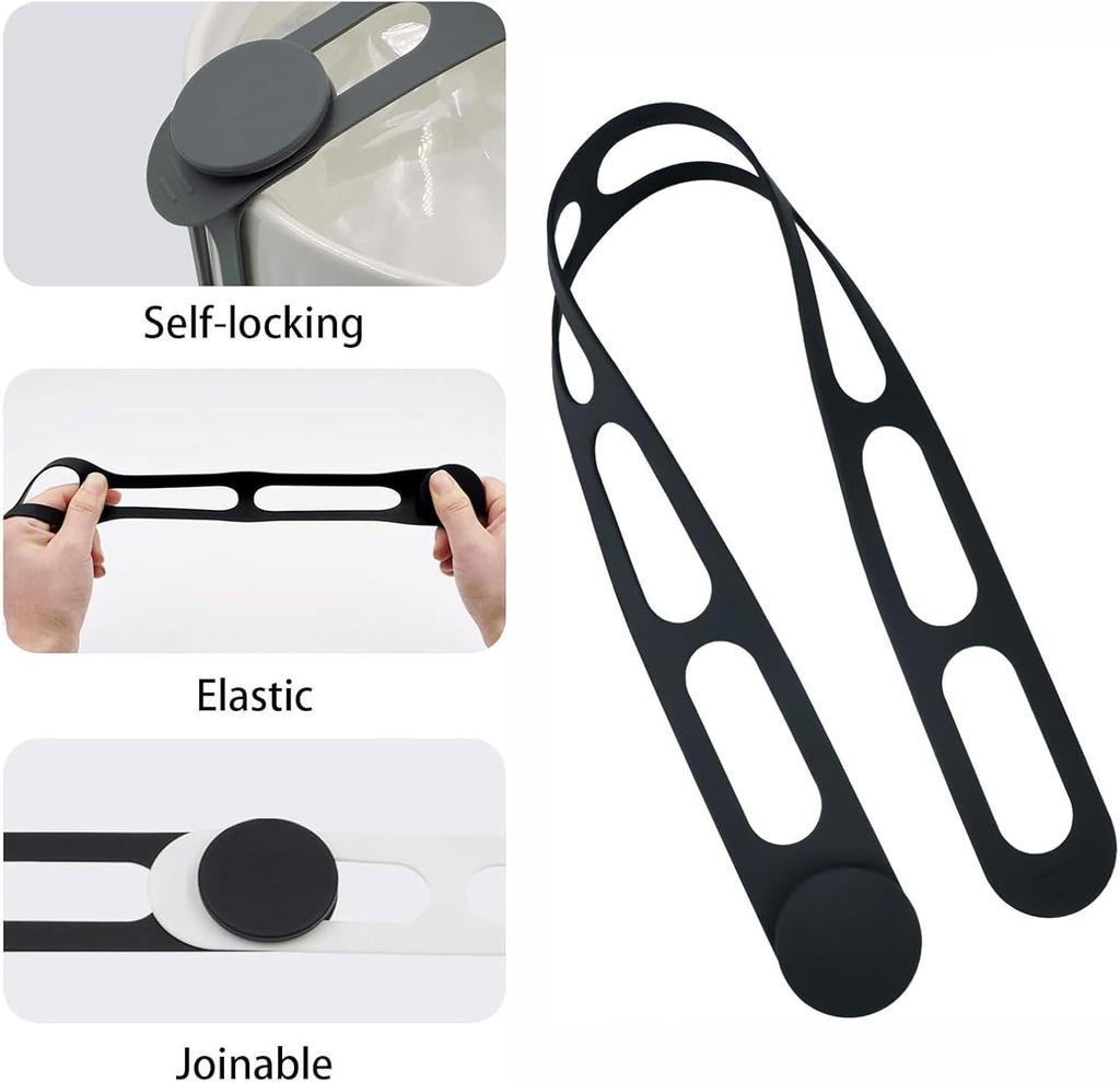 10pcs Reusable Silicone Elastic Band Lid Straps for Pot Lid Holder Lunch Box Strap Elastic Bands Outdoor Tableware Storage Tools