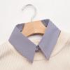 Metal Studded False Collar for Women Girl Detachable Collar Lapel Blouse Top Clothing Accessory Casual Decorative Collar