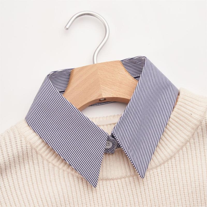 Metal Studded False Collar for Women Girl Detachable Collar Lapel Blouse Top Clothing Accessory Casual Decorative Collar