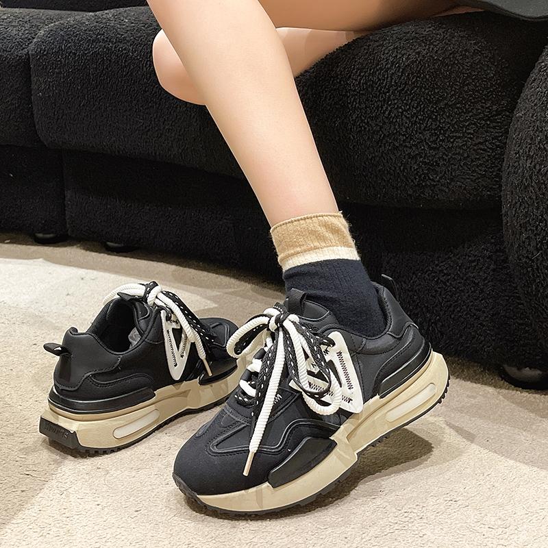 Damesko Mote Vår Nye Snøresko Damer Vulkaniserte Sko Sklisikre Fritidssko Komfortable Sko Zapatos Mujer