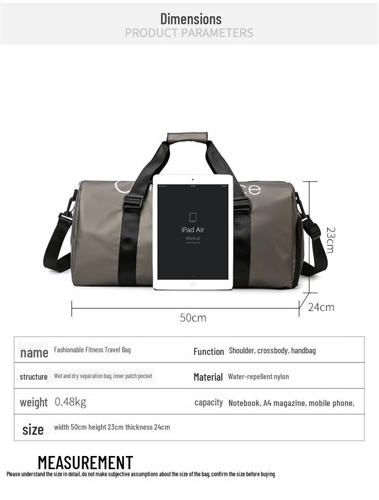 Unisex Fitness-Tasche mit Nass-/Trockenfächern - Ideal für Fitnessstudio, Reisen und Schwimmen