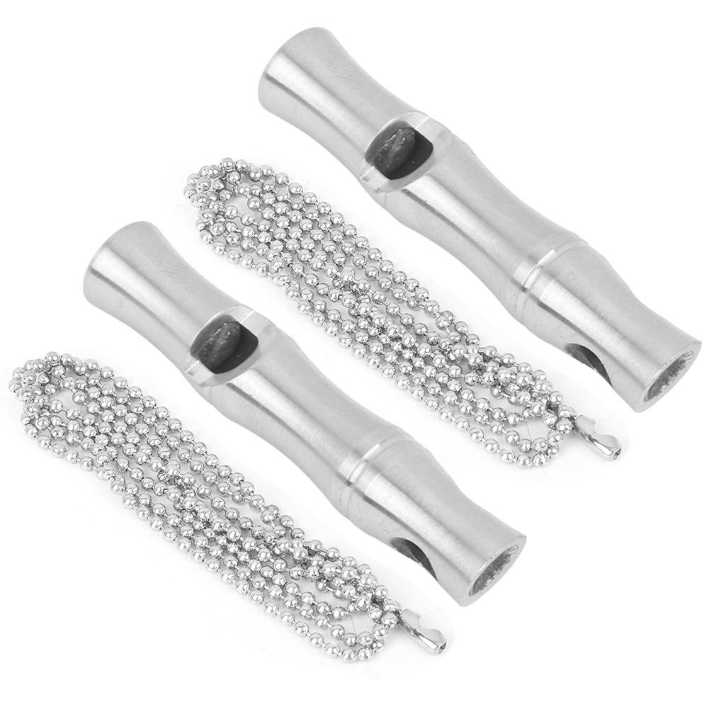 

2 шт., нержавеющая сталь, для кемпинга, охоты, экстренного выживания, свисток с высоким децибелом