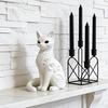 3D Printed Sitting Cat Figurine Ornament Baroque Carving Kitten Statue Sculpture Home Office Decoration Ornament Gift for Cat Lovers