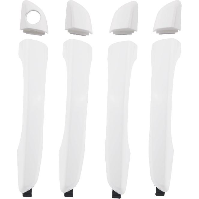 Chrome Exterior Door Handles, 4PCS Front Rear Left Driver Right Passenger Outside Door Handle Compatible with Hyundai Elantra 2017 2018   Replace