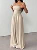 2026 Strapless Wide-leg High-waisted Jumpsuit