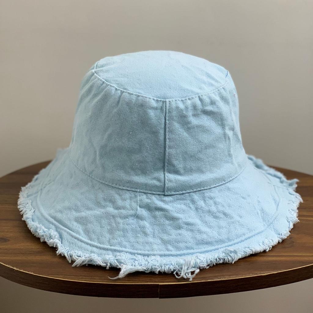 Cappello a secchiello in cotone con frange  Morbido cappello da pescatore  Forma in filo di alluminio Lavabile in acqua  Cappello a secchiello tinta unita da donna per tutte le stagioni