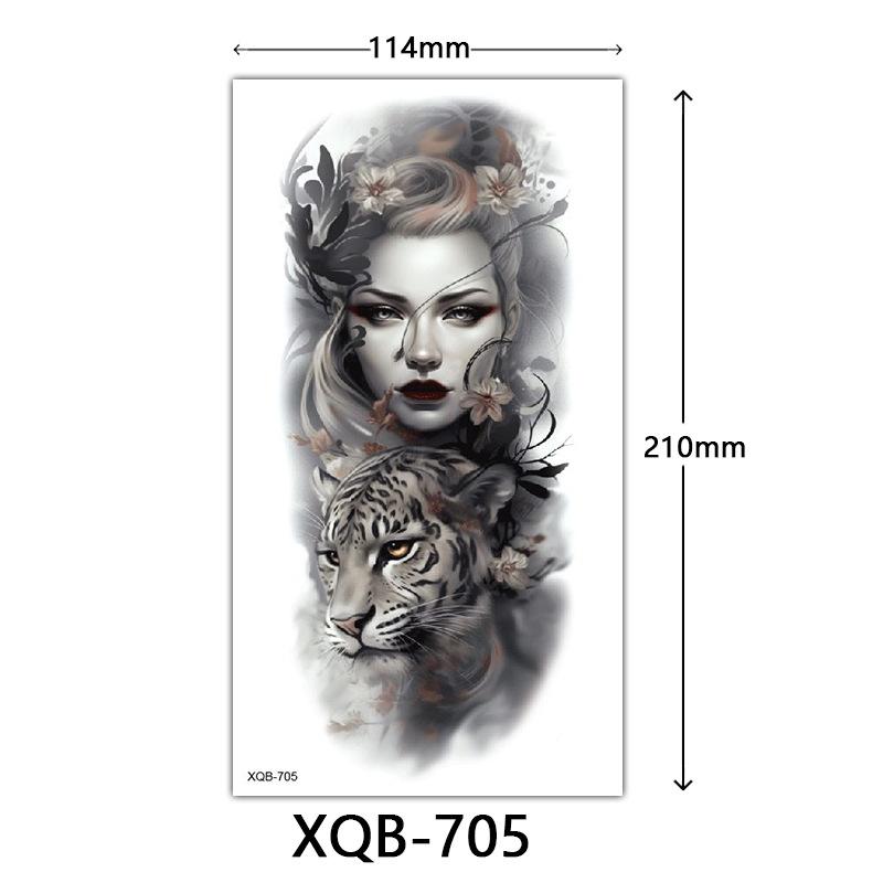 

Маленькая наклейка-тату на всю руку, Цветочные буквы, Простая наклейка-тату с цветком 114*210mm