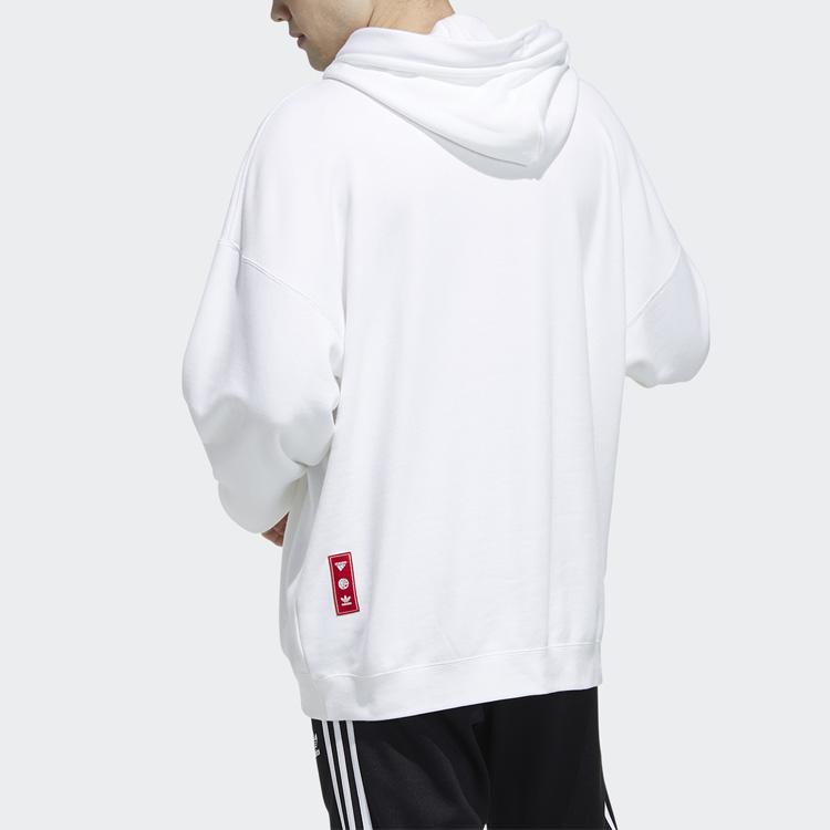 Adidas Originals Trefoil CNY Hoodie With Dual Drawstrings Men Hoodie White H09192