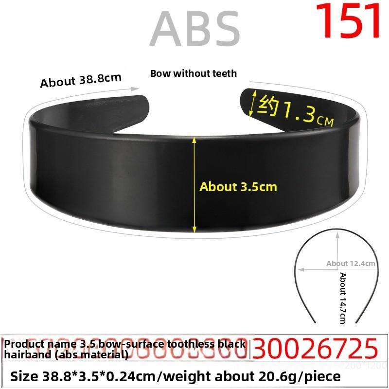 Plastic Blank BaseHair Band Smooth PlateToothless Fabric Headband Handcrafted Accessories Semi-finished Hair Clips