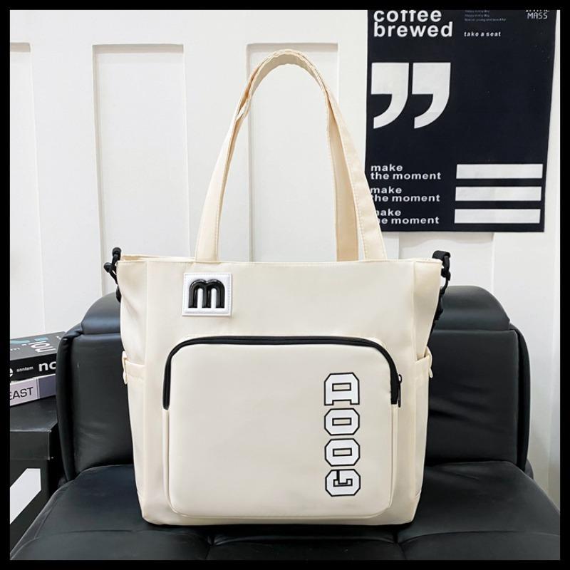 School Bag New High Value Fresh Letter Satchel Couple Light Travel Make-up Class Large Capacity Messenger Bag