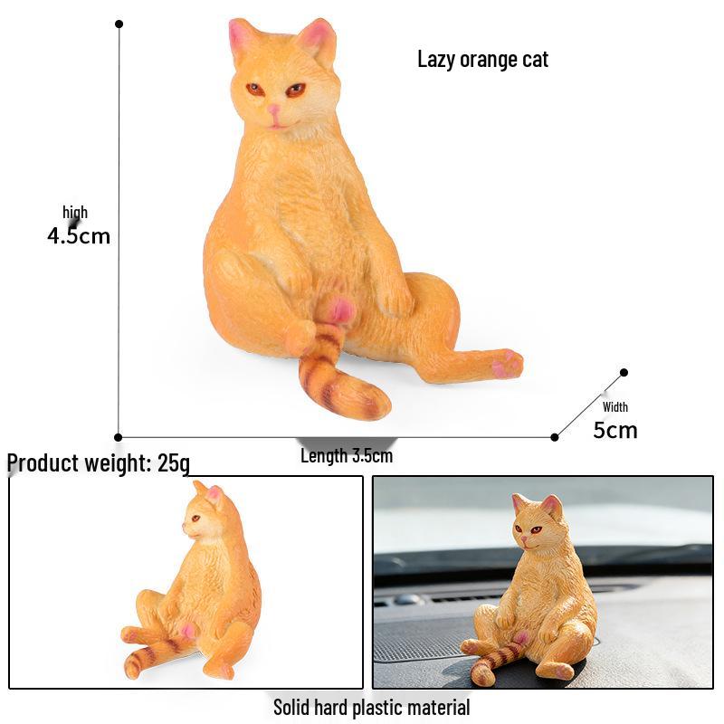 Three-Color Animal Model Plush Cat Toy - British Shorthair, Siamese, Persian, Orange, and Leopard Cat Simulation for Kids.