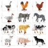 12pcs Realistic Animal Figurines Simulated Poultry Action Figure Farm Dog Duck Cock Models Education Toys for Children Kids Gift