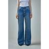 VIONA Jeans Women Wide Leg Pants Vintage Trousers High Waist Multiple Buttons Distressed Washed Female Streetwear Denims Floor Length