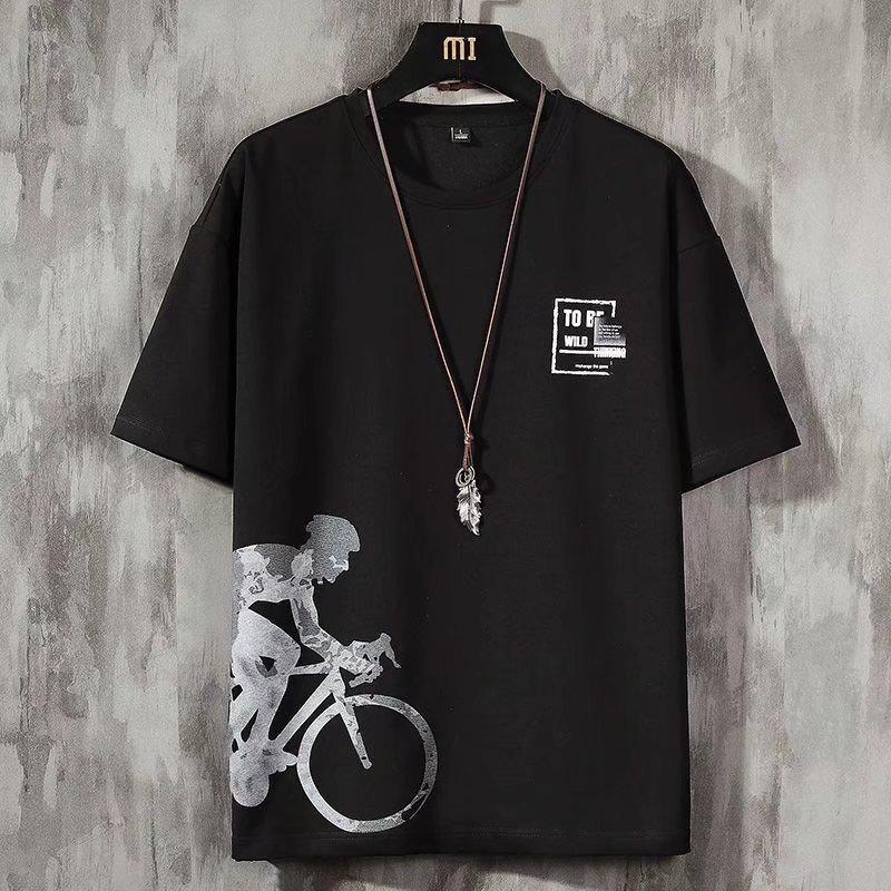 Men's 2024 Short Sleeve Loose Crew Neck T-shirt - Hong Kong Style Summer Trend