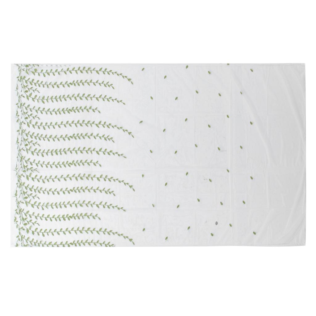 1x2.5m Green Willow Leaves Printed Modern Tulle Curtains Window Voile Curtain for Living Room Bedroom
