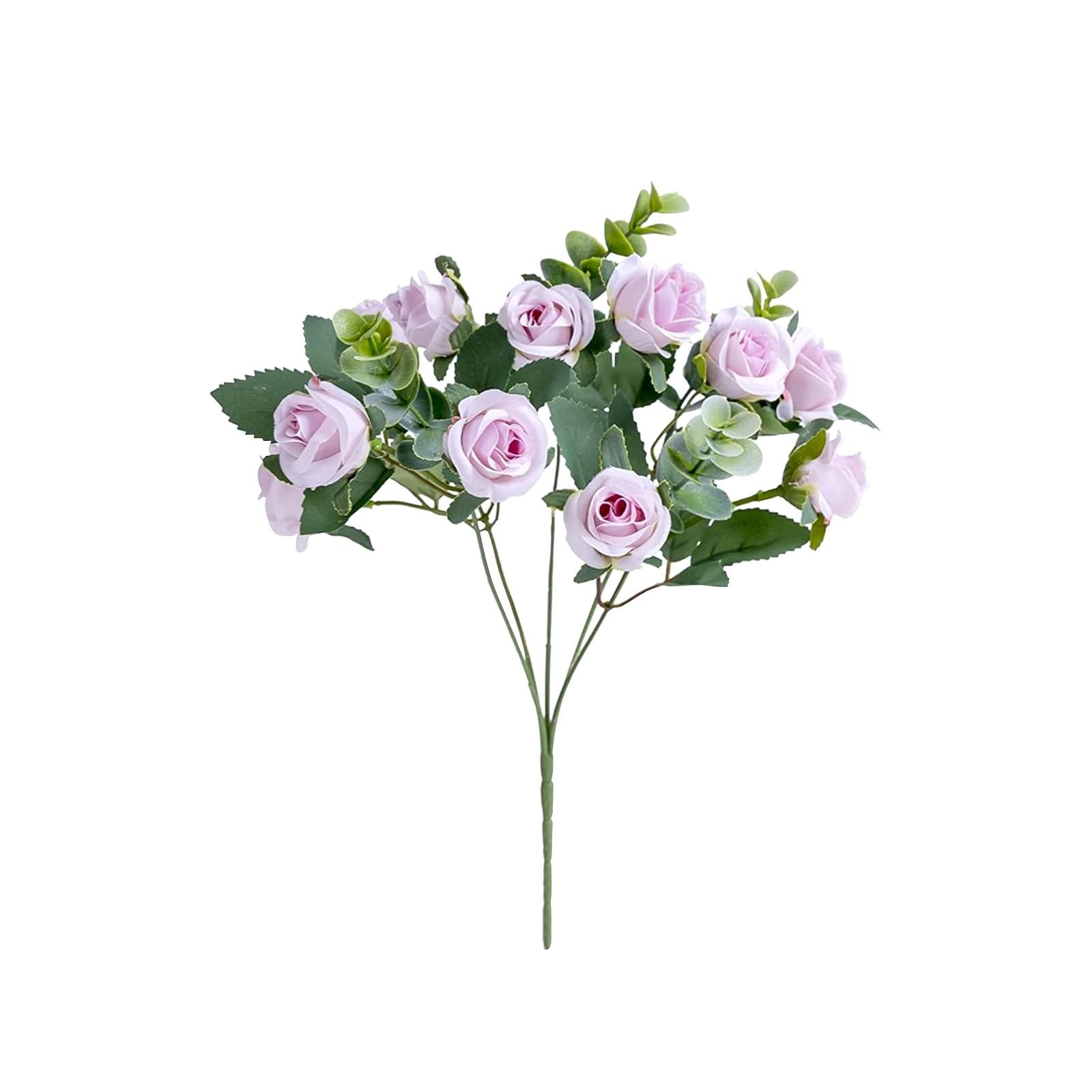 

Букет из искусственных роз, украшение для гостиной, цветы, свадебный садовый комплект скатертей, искусственные цветы One Size фиолетовый