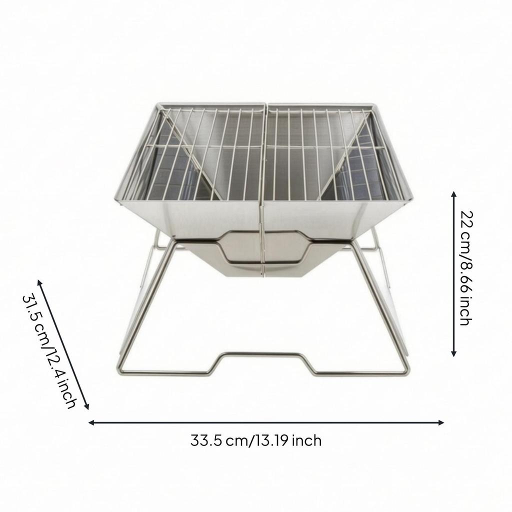 Charcoal Grill with Carry Bag High-Temperature Resistant for Camping