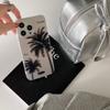 For iPhone 15 Pro Case Coconut Tree Pattern IMD TPU Phone Cover