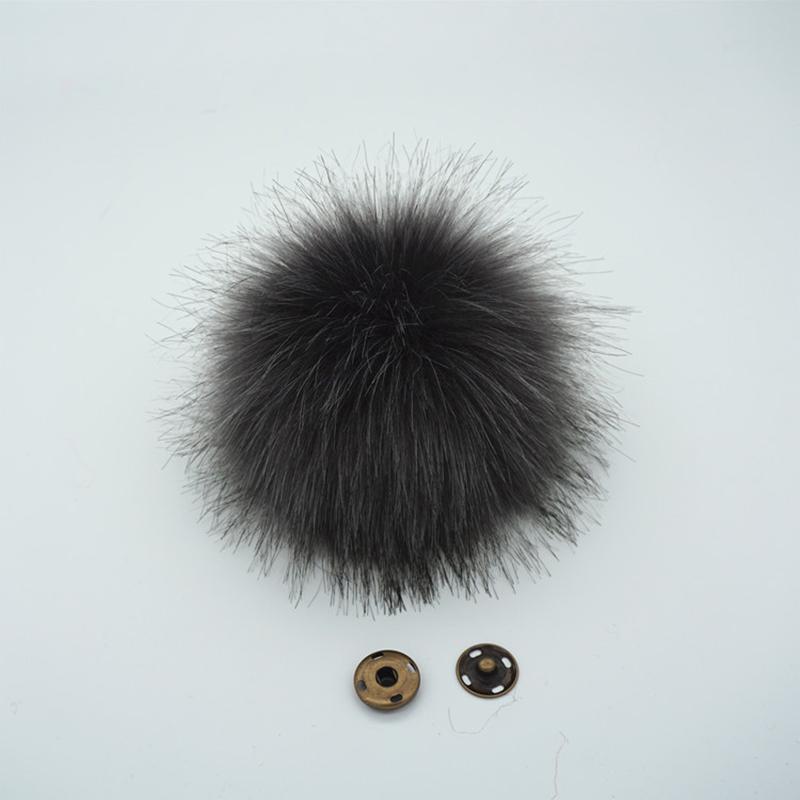 Pompons de pele sintética, enfeites de bolas de pelo macio para chapéus, cachecóis, luvas, bolsas, a cor marrom adiciona um toque de luxo