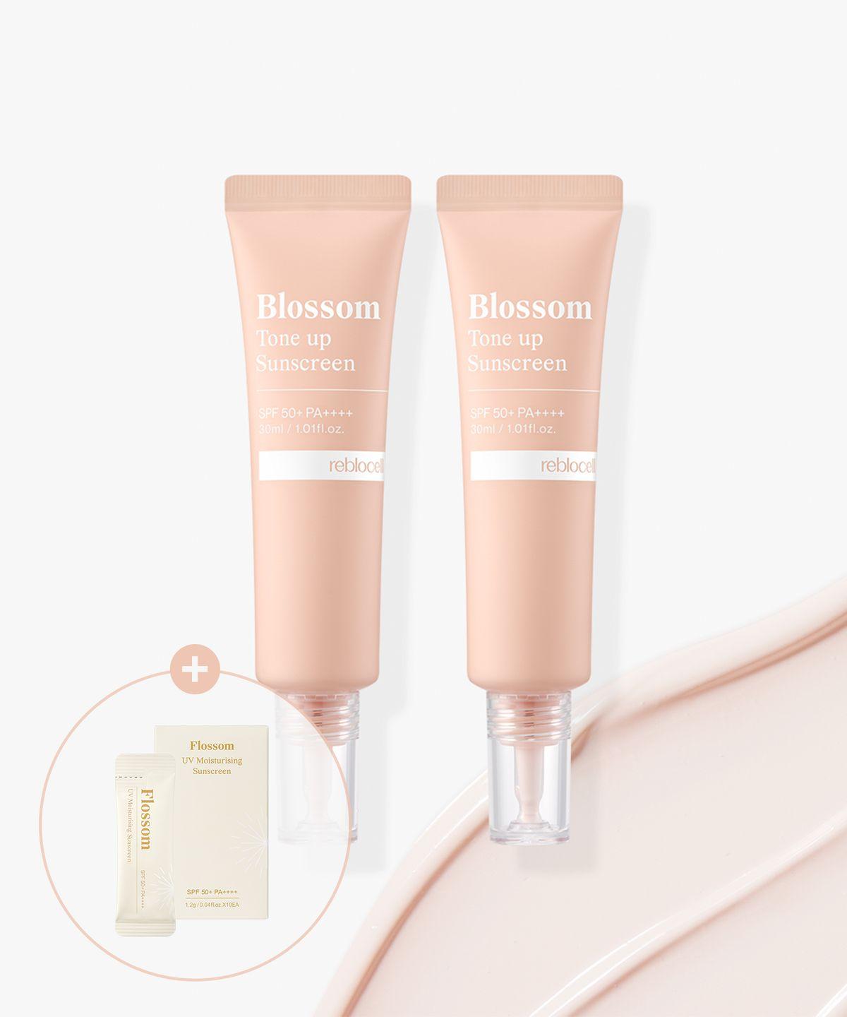 Blossom Tone-Up Sunscreen 30ml 2-Piece Set (+Free Travel-size Sunscreen) SPF50+ PA++++