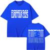 Rapper Morad Tour 2025 Double Sided Print T Shirts Men Women Fashion Hip Hop Short Sleeve Tshirt Summer Casual Cotton Tshirts