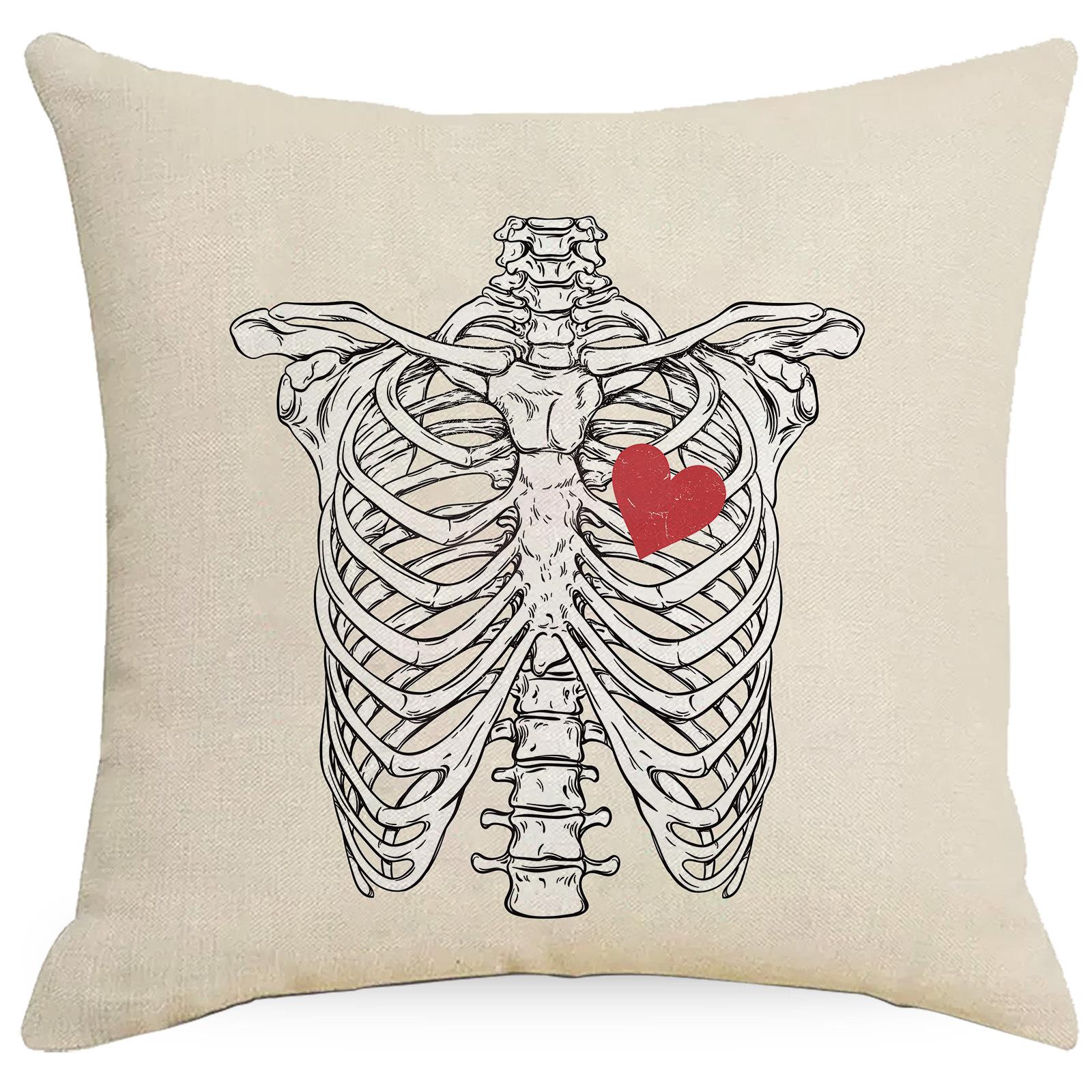 New Halloween Pillow Cover Sofa Cushion Pillow Cover Linen Halloween Home Ornament Cushion Pillowcase Premium Durable 45 * 45Cm