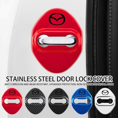 Stainless Steel Car Door Lock Buckle Protection Cover Anti Rust For Mazda 3 6 CX5 2 CX3 CX9 MX5 RX8 Axela Demio Atenza MS