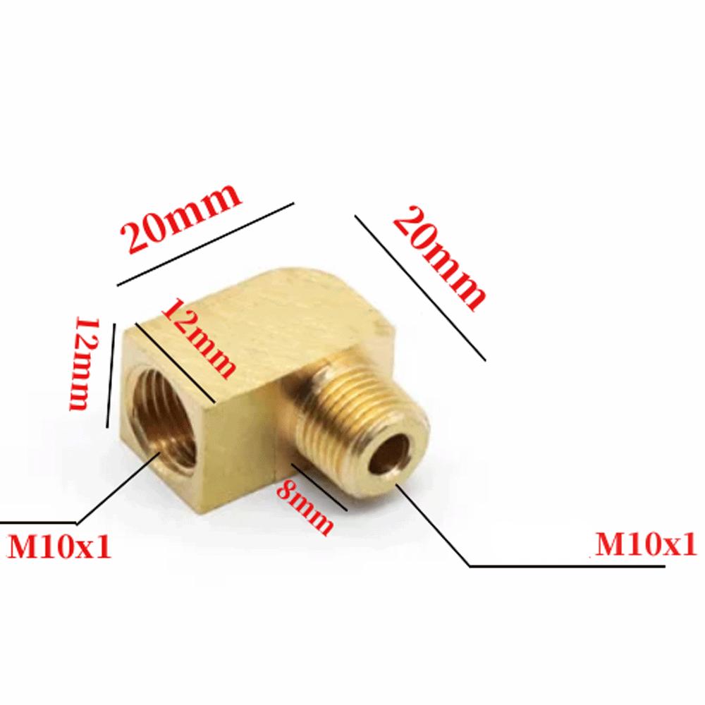 M6 M8 M10 1/8" BSP Male Female Elbow 90 Degree Block Brass Pipe Fitting Connector For Compreesion Fitting Oil Lubrication