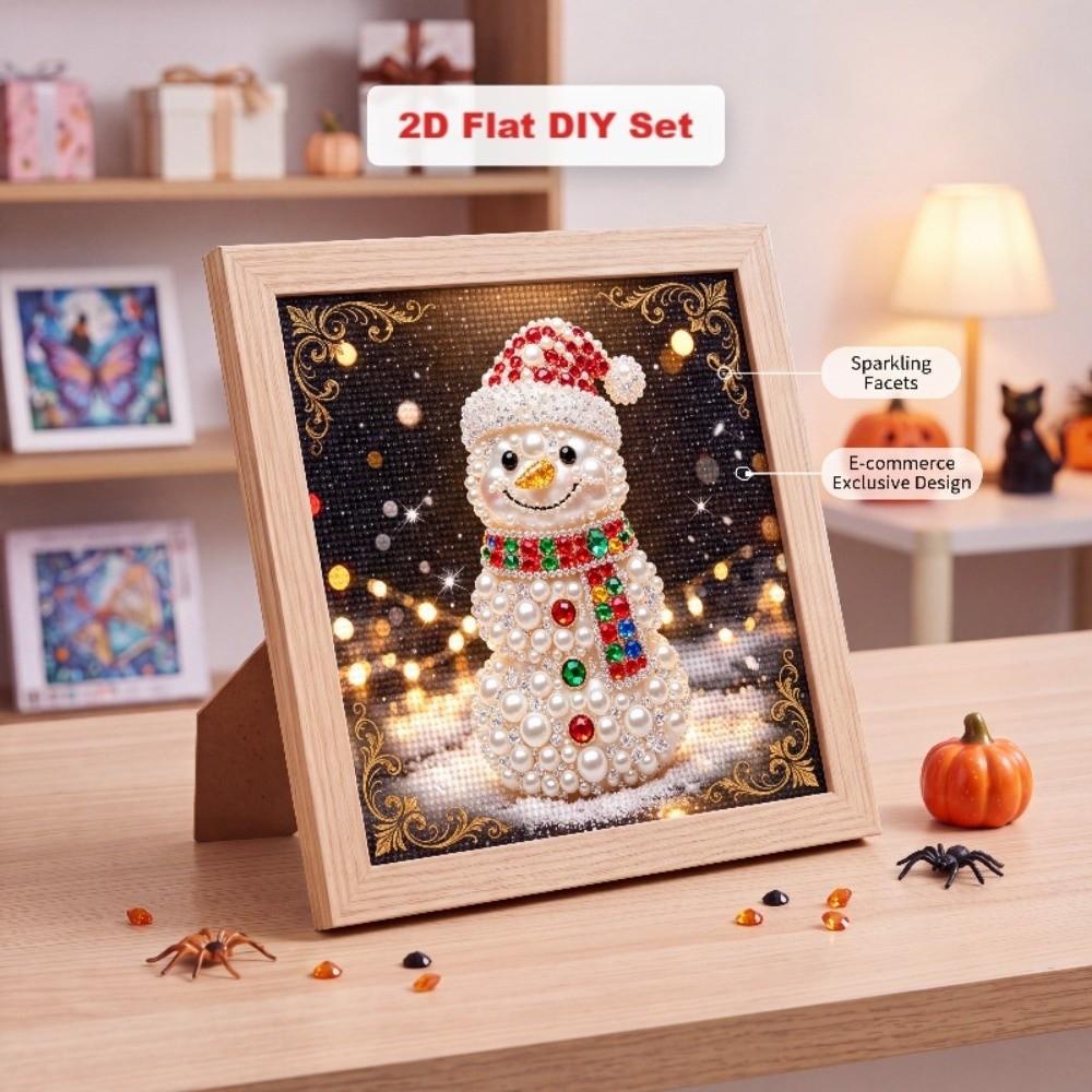 Delicate DIY Pearl Painting Kit 2D Flat Christmas Ornament  Porch Decoration