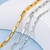 18K Goldbeschichtete 304 Edelstahl Paperclip Gliederkette Nicht verblassende Wasserdichte Zubehörteile für DIY Halsketten Schmuckherstellung