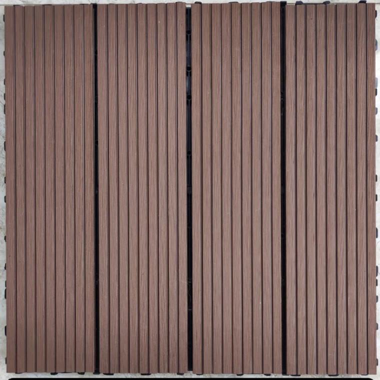 Outdoor Composite Wood-Plastic Flooring: Durable, Anti-Corrosion, Self-Laying for Patio, Balcony, or Terrace