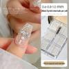 6-Compartment Mini Nail Art Gold & Silver Steel Bead Decor Set