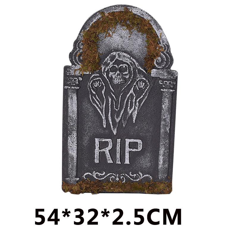 Halloween Foam Tombstone Skeleton Haunted House Stone Party Yard Decoration Door