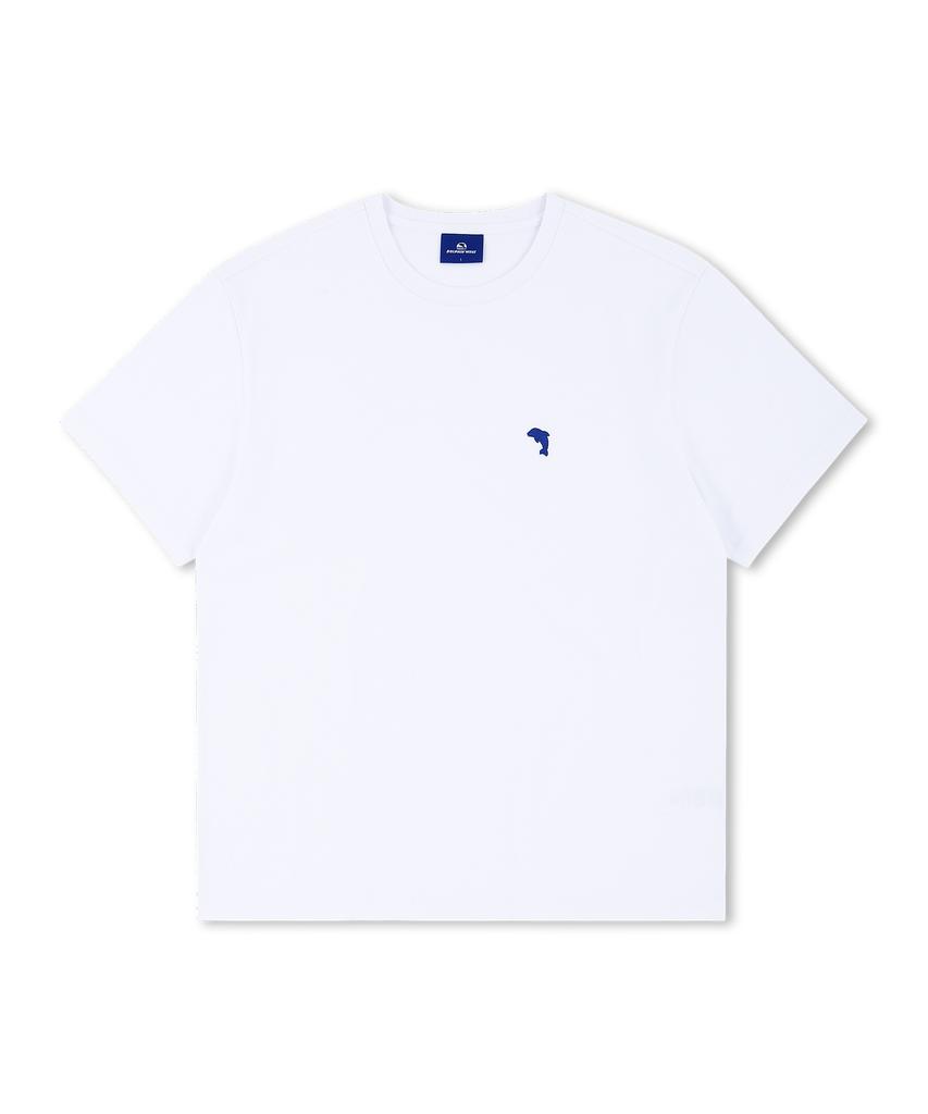 DOLPHIN WAVE APPAREL [Set] Dolphin Chain Embroidery Short Sleeve T-Shirt + Single Pleat Sweat Shorts (Type B)