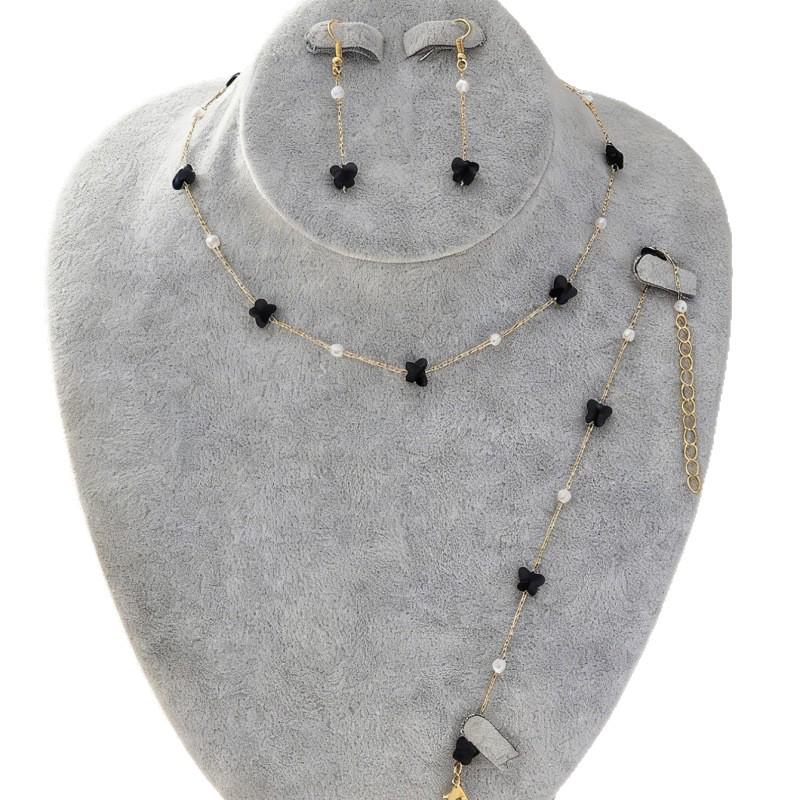 European & American Style Butterfly Jewelry Set: Versatile Necklace, Bracelet, Earrings - Women's Fashion Accessories