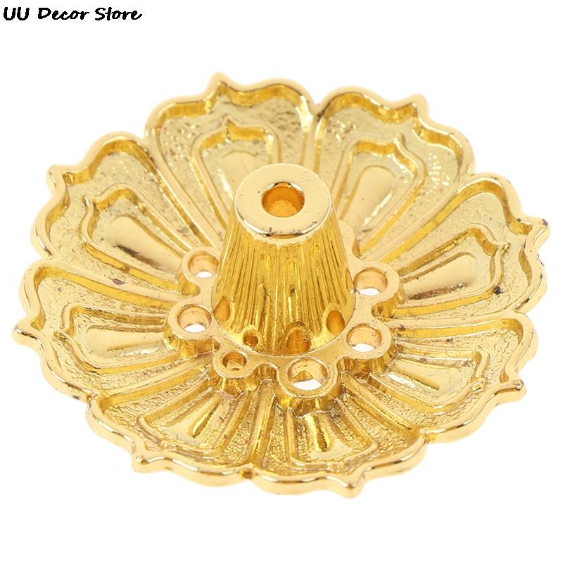 Nieuwe 1PC Legering Wierookbrander Stokhouder Plaat Boeddhisme Lotus Wierookvat Brons Oost-Indische kers Wierookbrander